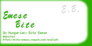 emese bite business card
